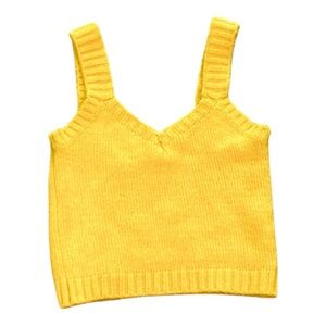 Yellow Knit Tank Top